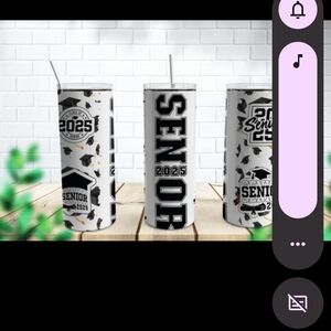 Senior 2025 White Tumbler